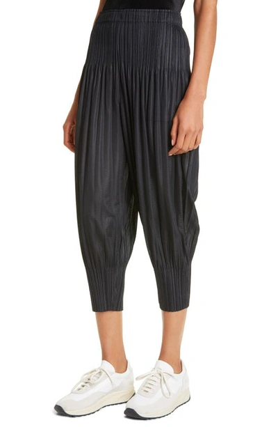 Shop Issey Miyake Pleats Please  Fluffy Basics Pants In 15-black