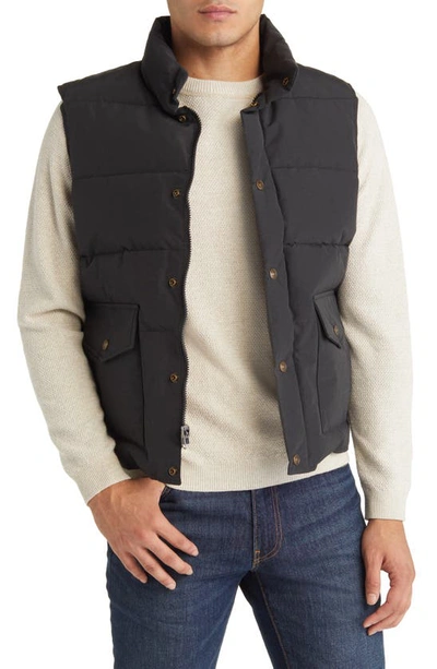 Shop Schott Nylon & Cotton Puffer Vest In Black