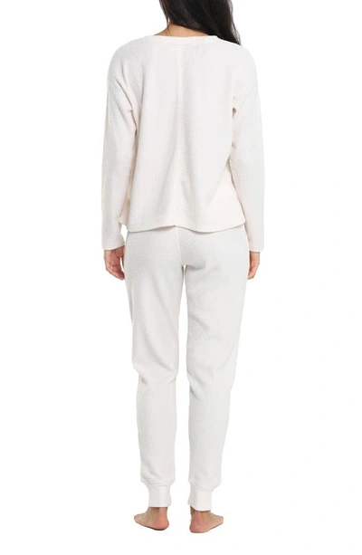 Shop Papinelle Super Soft Thermal Knit Pajamas In Ecru