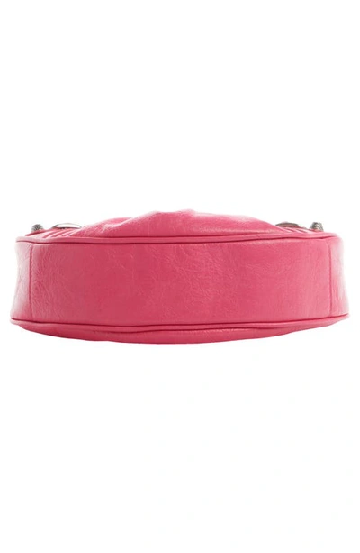 Shop Balenciaga Extra Small Le Cagole Lambskin Shoulder Bag In Hot Pink