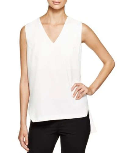 Shop Dkny Crossover Back High Low Top In Chalk