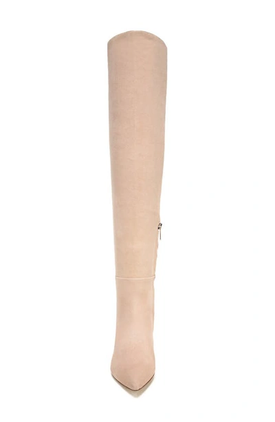 Shop Sam Edelman Ursula Leather Over The Knee Boot In Warm Oat