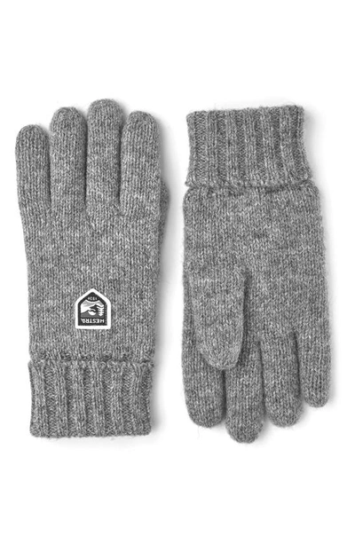 Shop Hestra Wool Blend Gloves In Grey