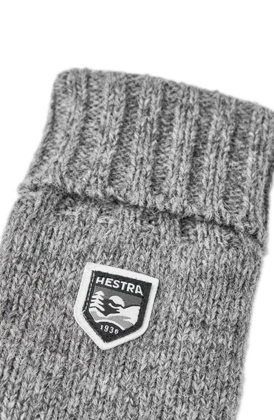 Shop Hestra Wool Blend Gloves In Grey