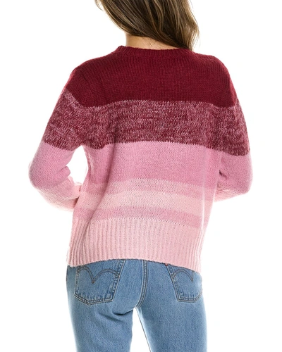 Shop Lea & Viola Ombre Wool-blend Sweater In Pink