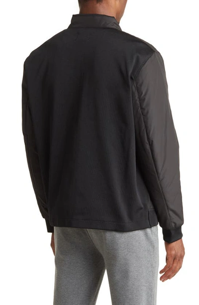 Construct Hybrid Bomber Jacket In Black
