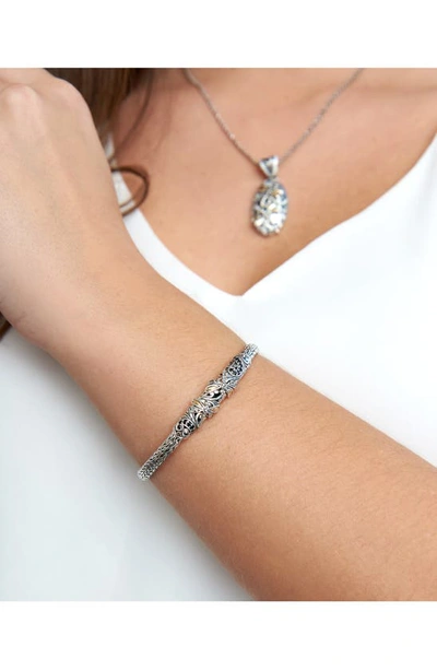 Shop Devata 18k Gold & Sterling Silver Dragonfly Chain Bracelet In Silver/ Gold/ Black