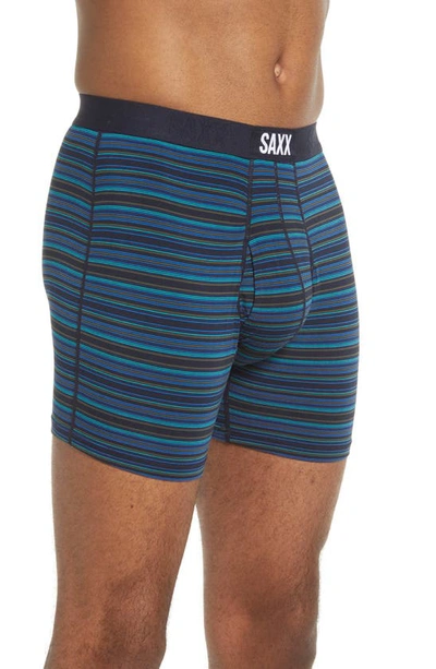 Shop Saxx Ultra Super Soft 2-pack Relaxed Fit Boxer Briefs In Mirage Stripe/ Navy