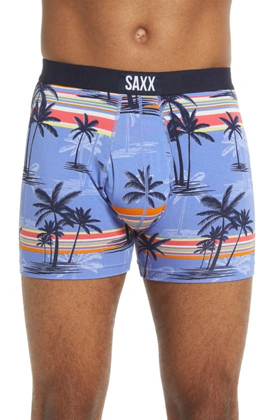 Shop Saxx Ultra Super Soft 2-pack Relaxed Fit Boxer Briefs In Beach Stripe/ Black