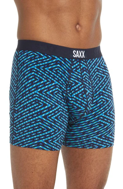 Shop Saxx Ultra Super Soft 2-pack Relaxed Fit Boxer Briefs In Amaze-ing/ Navy