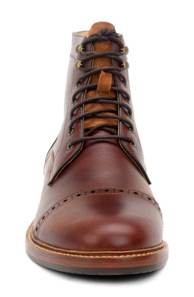 Shop Warfield & Grand Woodlands Brogue Boot In Chestnut