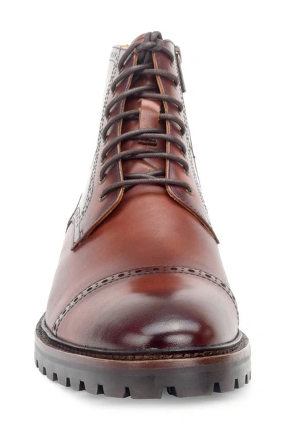 Warfield & Grand Cade Cap Toe Boot In Chestnut
