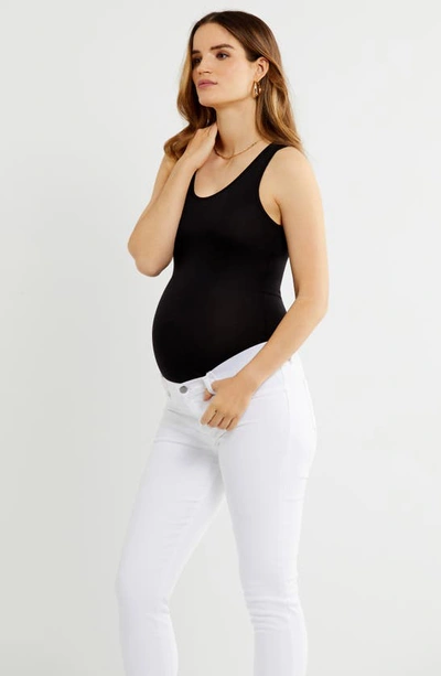 Shop A Pea In The Pod Scoop Neck Maternity/postpartum Tank Top In Black