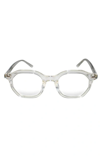 Fifth & Ninth Cameron 48mm Round Blue Light Blocking Glasses In Clear/ Clear