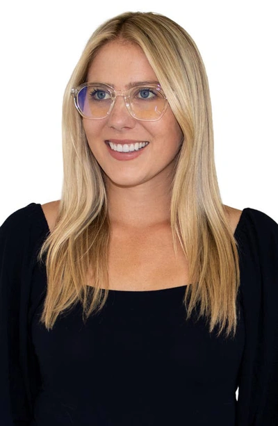 Fifth & Ninth Cameron 48mm Round Blue Light Blocking Glasses In Clear/ Clear