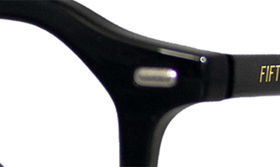 Fifth & Ninth Cameron 48mm Round Blue Light Blocking Glasses In Black/ Clear
