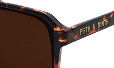 Shop Fifth & Ninth Lagos 58m Polarized Aviator Sunglasses In Torte/ Brown