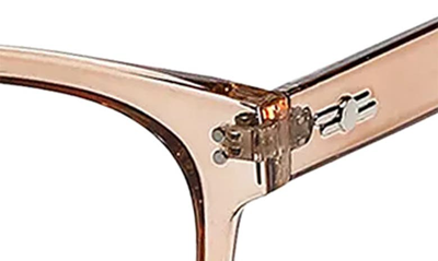 Fifth & Ninth Sage 53mm Round Blue Light Blocking Glasses In Transparent Tan/ Clear