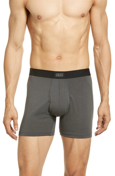 Shop Saxx Daytripper 3-pack Slim Fit Boxer Briefs In Blk/ Graphite Htr/ Grey Htr