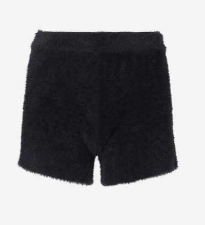 Shop Jacquemus Le Neve Fluffy Bike Shorts In Black