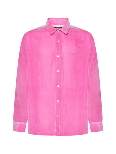 Shop Jacquemus Tombolo Buttoned Long In Pink