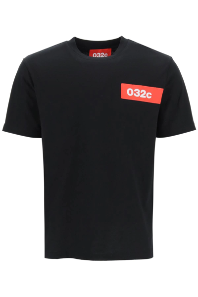 Shop 032c Logo Tape T-shirt In Black