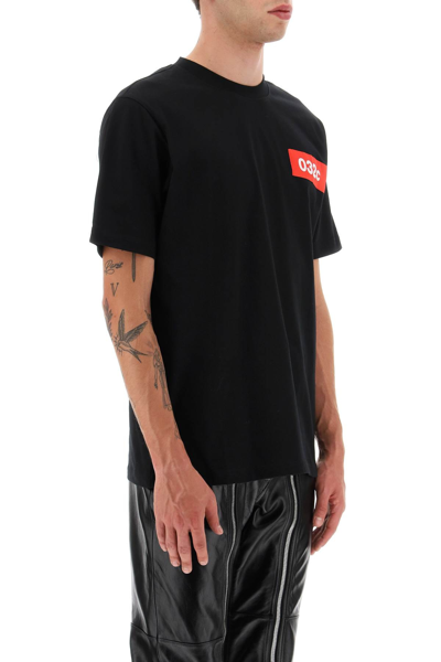 Shop 032c Logo Tape T-shirt In Black