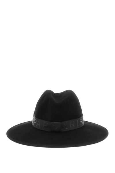 Shop Maison Michel 'zango' Felt Fedora Hat In Black