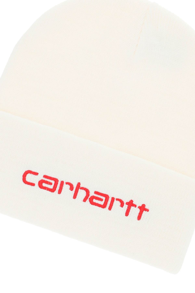 Shop Carhartt Script Beanie In White