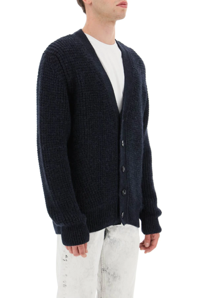 Shop Sunflower 'john' Wool And Alpaca Cardigan In Blue