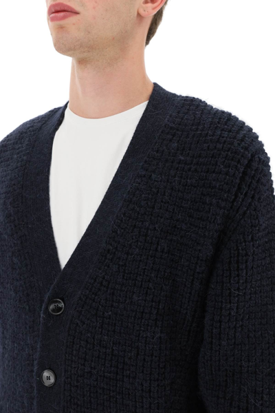 Shop Sunflower 'john' Wool And Alpaca Cardigan In Blue