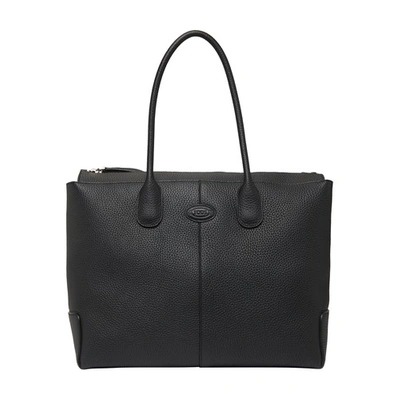 Shop Tod's Shopping Bag Medium Size In Nero