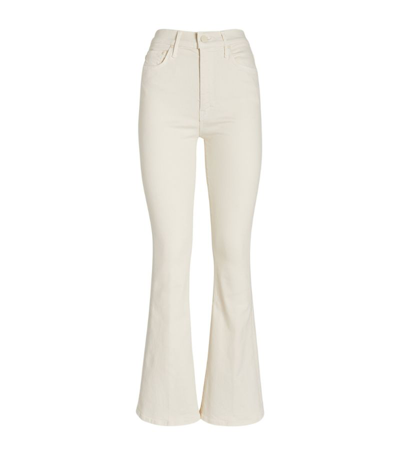 Shop Mother The Weekender Flared Jeans In White