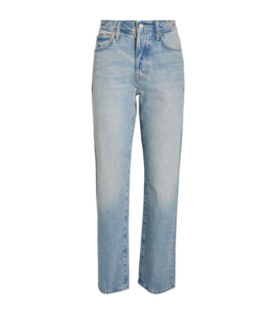 Shop Mother Hiker Hover Straight Jeans In Blue