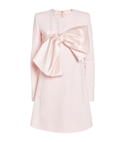 Shop Giambattista Valli Oversized Bow Mini Dress In Pink