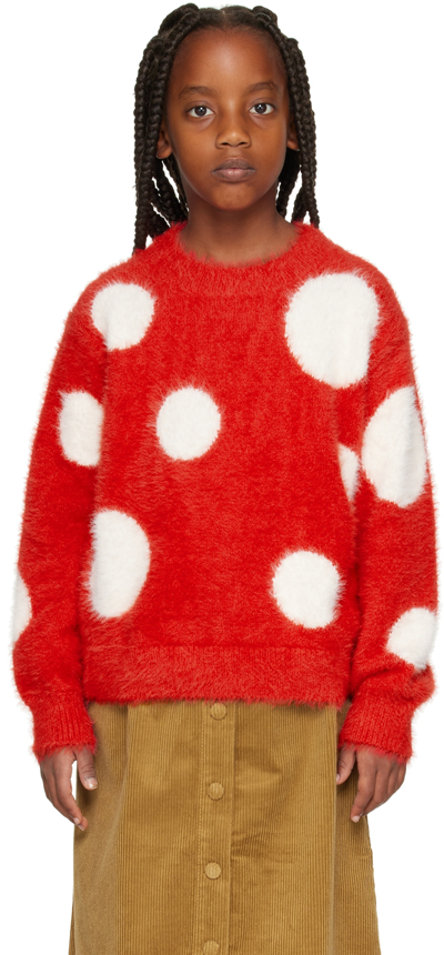 Shop Stella Mccartney Kids Red Dots Sweater In 409 Red