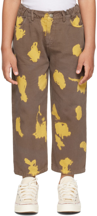 Shop The Campamento Kids Brown Washed Trousers