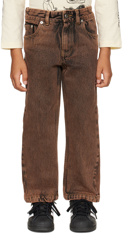 Shop Wildkind Kids Brown Rodney Jeans In Acid Washed Brown