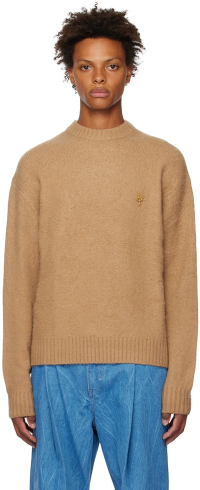 Shop Axel Arigato Tan Beyond Sweater In Camel Beige