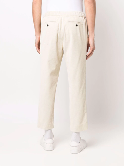 Shop Ami Alexandre Mattiussi Drawstring-waist Corduroy Trousers In Neutrals
