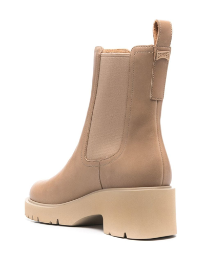 Camper Elasticated Side-panel Boots In Neutrals