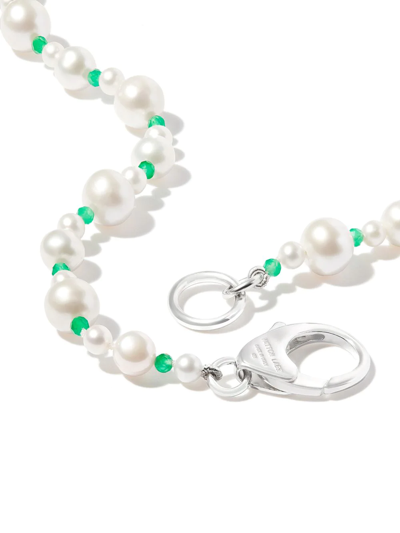 Shop Hatton Labs Sterling Silver Pebbles Pearl And Bead Necklace