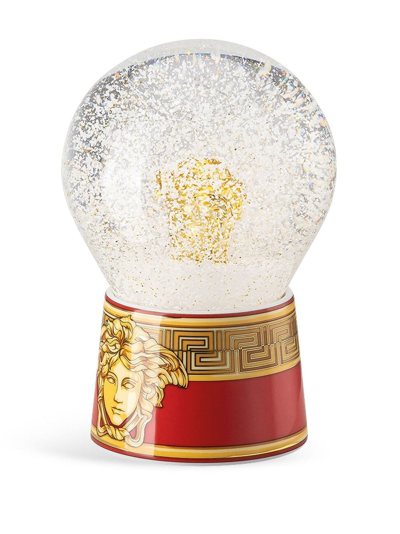 Shop Versace Medusa Amplified Snow Globe In Red