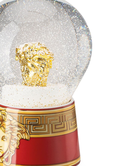 Shop Versace Medusa Amplified Snow Globe In Red