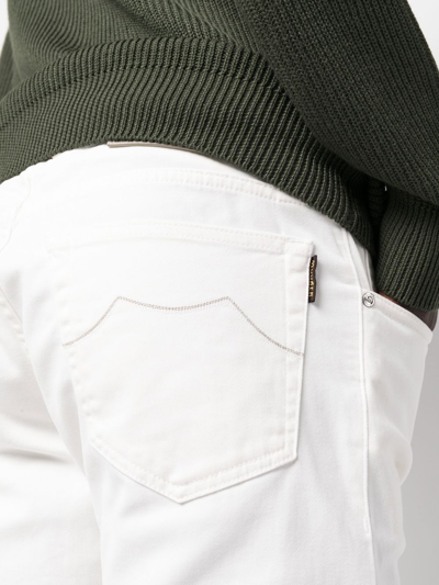 Moorer Straight-leg Jeans In White