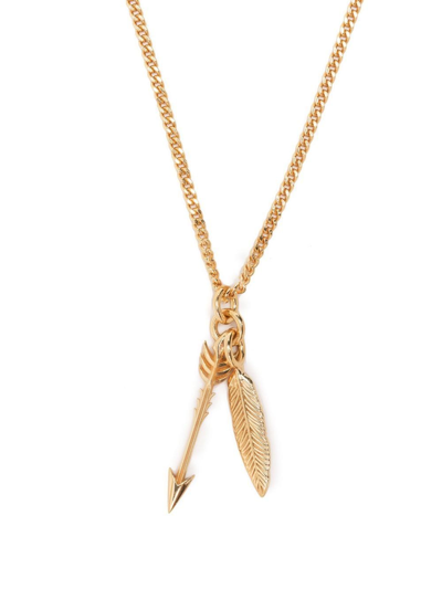 Shop Emanuele Bicocchi Arrow-pendant Necklace In Gold