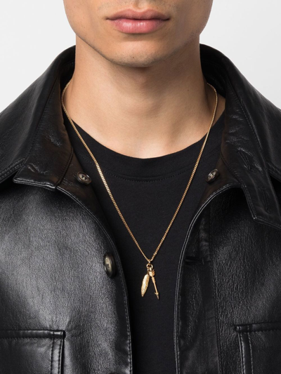 Shop Emanuele Bicocchi Arrow-pendant Necklace In Gold
