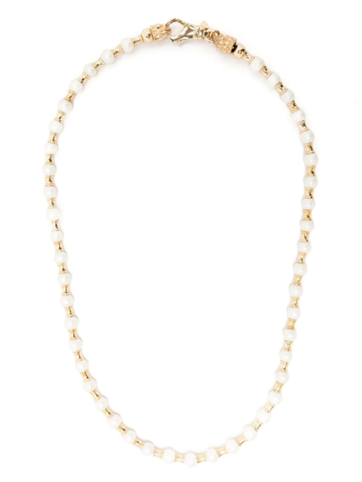 Shop Emanuele Bicocchi Pearl-embellished Necklace In White