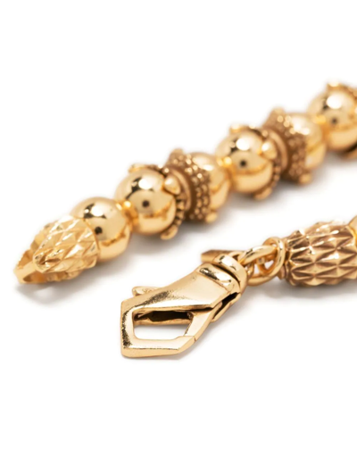Shop Emanuele Bicocchi Bead-embellished Bracelet In Gold