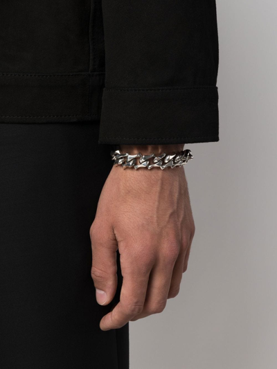 Shop Emanuele Bicocchi Sharp Link Chain Bracelet In Silver